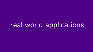 real world applications